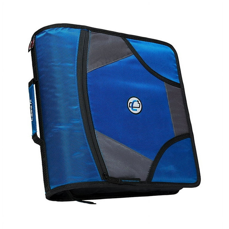 Case•It Large 4-Inch D-Ring Zipper Binder with Strap, King Sized