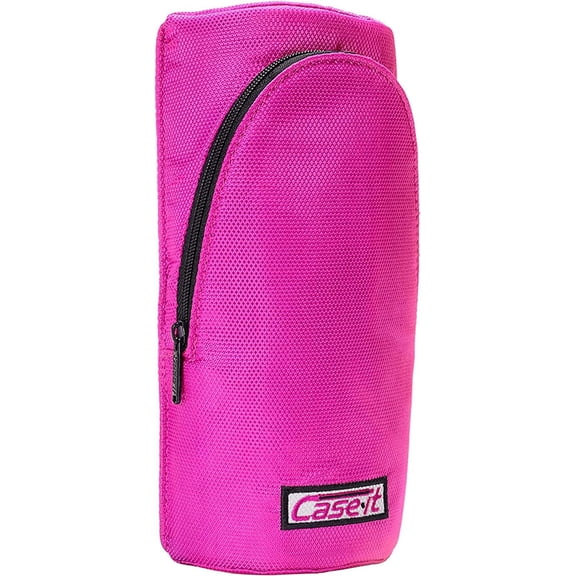 Case-it Magnetic Stand Up Pouch, Stand up Pencil Case, Large Capacity Pencil Pouch, Zipper Phone Holder, Mobile Phone Bracket, Stationery Organizer, Storage Makeup Pouch, PLP-167, Pink