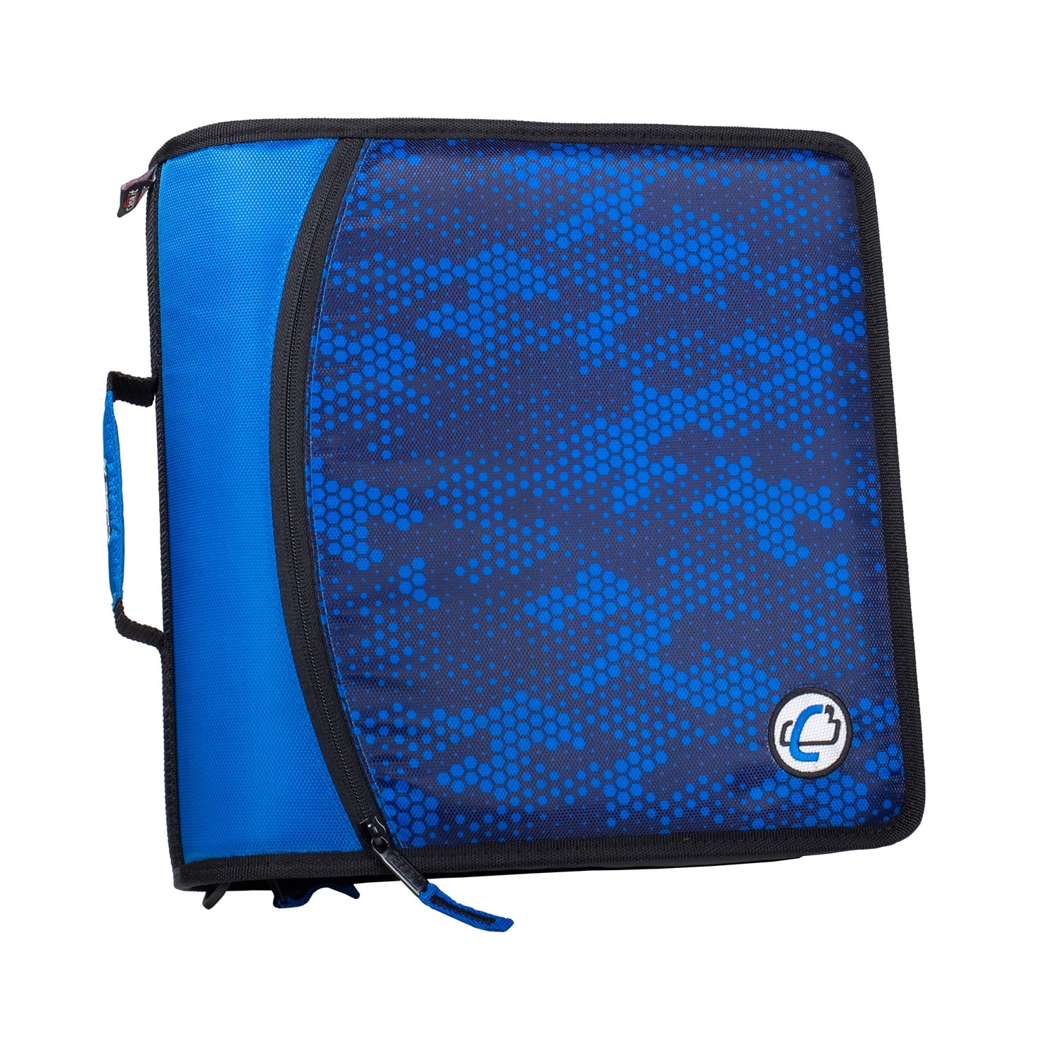 CaseIt Mighty Tab, 3" ORing Zipper Binder, Digital Camo Blue, D386P