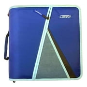 Case-it Mighty Zip Tab Binder | 3-Inch Capacity, Zipper Closure, Expanding File Folder, Blue