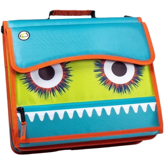 Case-it Sidekick Zipper Binder with 5-Color Tabbed Expanding File for Office, Aqua