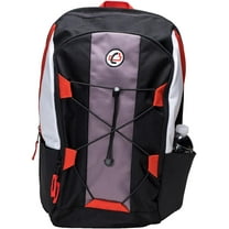 Case-It The Classic Laptop Backpack, W/Bungee Cord Detail, Black/Red (BKP-503-Black/Red)