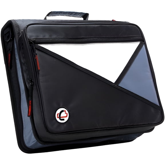 Case It Universal Zipper Binder 3 Rings 2" Capacity 11 x 8.5 Black LT007BLACK