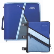 Case-it Zipper Binder | 3-Inch Capacity, Expanding File Folder, Tablet Case Bundle, Blue