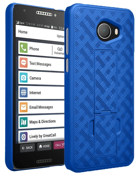 Case for Jitterbug Smart2, Nakedcellphone Slim Ribbed Rubberized Hard