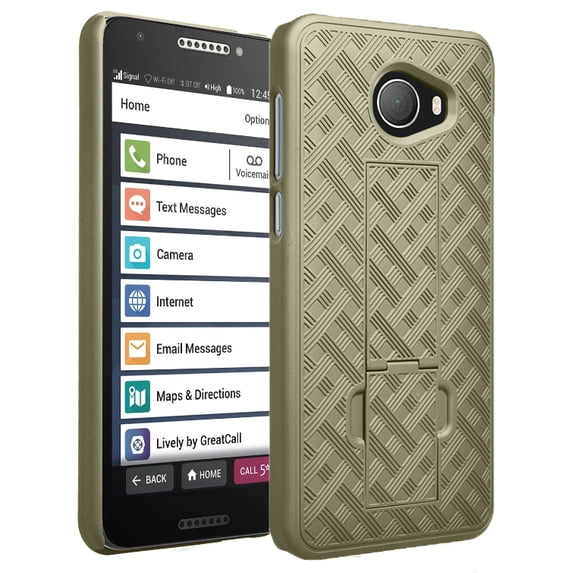Kutterbug Case for Jitterbug Smart2, Nakedcellphone Slim Ribbed Rubberized Hard ...
