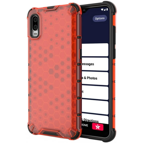 Case for Jitterbug Smart3 Phone, Nakedcellphone [Honeycomb Hybrid Series] Dual-Layer Cover [Anti-Shock] for Jitterbug Smart 3 (2021) for Seniors (aka Lively Smart)
