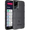 thumbnail image 1 of Case for Jitterbug Smart4 / TCL 40XL, Nakedcellphone Rugged Shield Protective Cover [Anti-Fingerprint, Matte Grip Texture] for Lively Smart 4 Phone (2023, T608G) - Black, 1 of 7