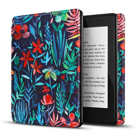 Case for Kindle 10th Generation - Slim & Light Smart Cover Case with Auto Sleep & Wake for Amazon Kindle E-reader 6" Display, 10th Generation 2019 Release (Jungle Flower)