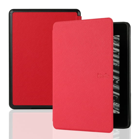 Case for Kindle 6 Inch 2024 / Kindle 11th Generation 6 Inch 2024 E-Reader, Flip Folio Cover with Auto Sleep Wake Function, Premium PU Leather + PC Protective Slim Fit Case, Red