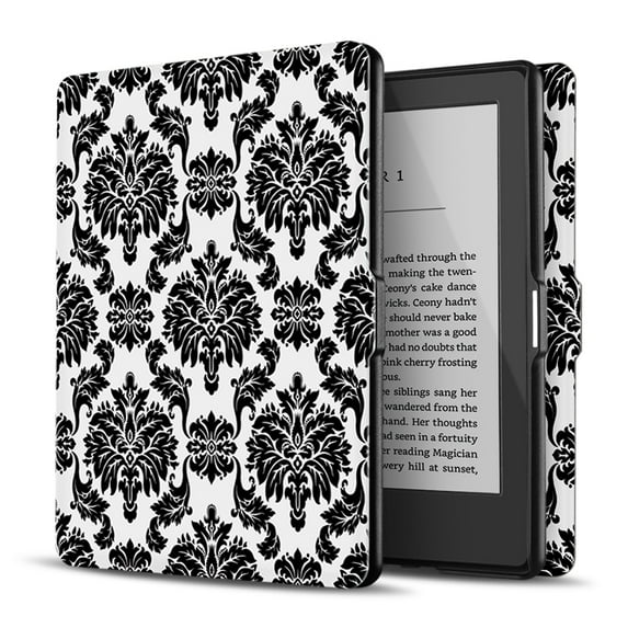 Case for Kindle 8th Generation - Slim & Light Smart Cover Case with Auto Sleep & Wake for Amazon Kindle E-reader 6" Display, 8th Generation 2016 Release (Damask Black)