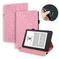 thumbnail image 1 of Case for Kindle Paperwhite 12th Gen 2024 7 inch, Multi-Angle Viewing Folio Stand Smart Shell Embossed Pattern PU Leather Cover with Auto Sleep/Wake with Pencil Holder Card Slot Smart Case, Pink, 1 of 11