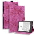 thumbnail image 1 of Case for Kindle Paperwhite 12th Gen 2024 / Paperwhite Signature Edition 12th Gen 2024 / Colorsoft Signature Edition 1st Gen 2024, Embossed Leather Magnetic Card Slots & Pencil Holder, Rose, 1 of 10