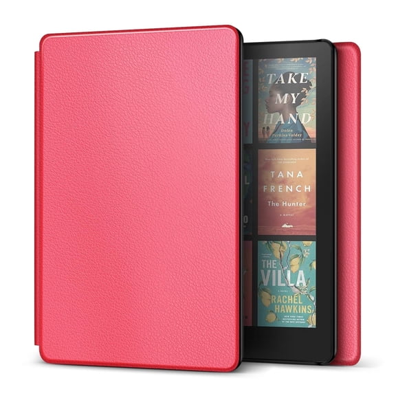 Case for Kindle Paperwhite 12th Generation 2024 / Kindle Colorsoft Signature Edition - 7" PU Leather Protective Folio Cover for Kindle Paperwhite Kids with Auto Sleep/Wake, Light Pink