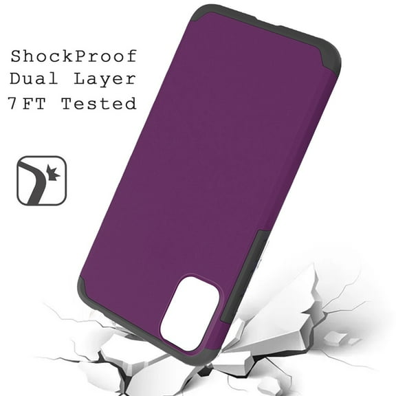 Case for LG K53 Ultra Slim Corner Protection Shock Absorption Hybrid Dual Layer Hard PC + TPU Rubber Armor Defender Phone Cover for LG K53 by Xpm - Purple