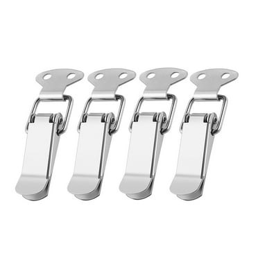 Chest Latches Hardware ITROLLE 4PCS 74mm 201 Stainless Steel Tool Box Hood Locks Latches Spring Loaded Toggle Lock Clasp Buckle Latch Tool Box Hasps 90 Degree Right Angle Latch Latches For Boxes