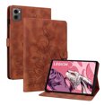 thumbnail image 1 of Case for Lenovo Legion Y700 8.8 inch TB-9707F, Flower Pattern PU Leather Multi-Angle Viewing Stand Shockproof Flip Case with Card Slot, Magnetic Clasp, Pencil Slot for Lenovo Legion Y700, Brown, 1 of 7