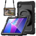 thumbnail image 1 of Case for Lenovo Tab 10.1 inch 2025 Model TB311FU TB311XU with Screen Preotector Pencil Holder Shockproof Rugged Cover with Kickstand Hand Strap Shoulder Strap, 1 of 7