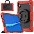 thumbnail image 1 of Case for Lenovo Tab K10 10.3 inch/M10 FHD Plus 2020 2nd Gen, 360 Rotating Stand Handle Pencil Holder Shoulder Strap Heavy Duty Shockproof Cover, Red, 1 of 7
