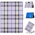 thumbnail image 1 of Case for Lenovo Tab M10 (3rd Gen) 10.1 inch, Plaid Design Cute Stylish  Shockproof Cover with Kickstand Magnetic Flip Case for Lenovo Tab M10 (3rd Gen),Purple, 1 of 6