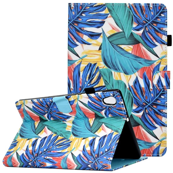 Case for Lenovo Tab M10 HD 2nd Gen 10.1 inch 2020, TB-X306X/X306F Cover, Allytech Shockproof PU Leather & TPU Back Anti-Scratch Folio Stand Auto Wake Sleep Case with Pen/Card Holder, Palm Leaves