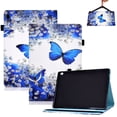 thumbnail image 1 of Case for Lenovo Tab M10 Plus 10.3" Case(2nd Gen 2020), TB-X606F/ TB-X606X 10.3" FHD Android Tablet Case, Allytech Multi-Angle Viewing Folio Stand Wallet Case with Auto Sleep Wake, Blue Butterfly, 1 of 7