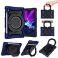 thumbnail image 1 of Case for Lenovo Tab M10 Plus (10.3") (TB-X606F) Tablet - Mantto Kickstand Protective Rugged Heavy Duty Kids Friendly Silicone Rubber Case with Pencil Holder Folding Stand/Handle, Darkblue, 1 of 6
