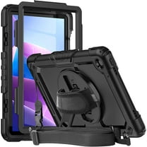 Case for Lenovo Tab M10 Plus 3rd Gen 10.6 Inch 2022 | TB125FU/TB128FU/TB128XU Case with Screen Protector Pen Holder | 3 Layer Shockproof Rugged Durable Rubber Protective Case W/Shoulder Strap