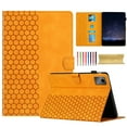 thumbnail image 1 of Case for Lenovo Tab M11 11" 2024, Embossed PU Leather Cover Flip with Smart Auto Wake / Sleep Stand Function Pencil Holder and Card Slots & Footgrip for Lenovo Tab M11 11" 2024 Case, Yellow, 1 of 5