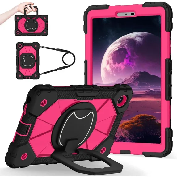 Case for Lenovo Tab One 8.7 inch 2025 / Tab K9 8.7" 2025 TB305XU TB305FU, Shockproof Protective Cover with Rotatable Kickstand/Hand Strap/Shoulder Strap