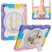 Case for Lenovo Tab P10 TB-X705F / M10 TB-X605F 10.1", Heavy Duty Shockproof Case with Screen Protector, Rotating Handle Stand, Shoulder Strap for Lenovo Tab P10 / M10
