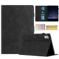 thumbnail image 1 of Case for Lenovo Tab P11 2nd Gen 11.5 Inch 2023, Embossed PU Leather Cover Flip with Smart Auto Wake / Sleep Stand Function Pencil Holder and Card Slots & Footgrip Case, Black, 1 of 5