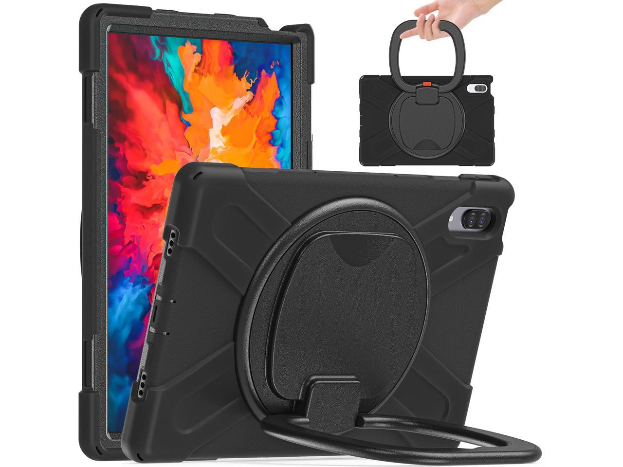 Custodia Protettiva Lenovo Tab P11 Pro 2020 (TB-J706F/J706L) – Antiurto Con Supporto Girevole 360° E Cinturino, Nero