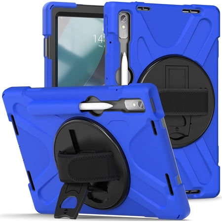 Case for Lenovo Tab P11 Pro Gen 2 (2022) 11.2 / TB-138FC TB-132FU, Full Body Rugged Drop Protection Hybrid Shockproof Protective with Kickstand and Hand Strap + Shoulder Strap