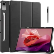 Case for Lenovo Tab P12 12.7 inch 2024 2023 TB370FU TB371FC, Slim Smart Cover Lightweight Hard Shell Protective Cover with Multi-Angle Stand, Universal Stylus Pen