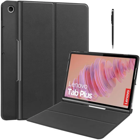 Case for Lenovo Tab Plus 11.5 inch 2024 TB351FU, Slim Smart Cover Lightweight Hard Shell Protective Cover with Multi-Angle Stand, Universal Stylus Pen