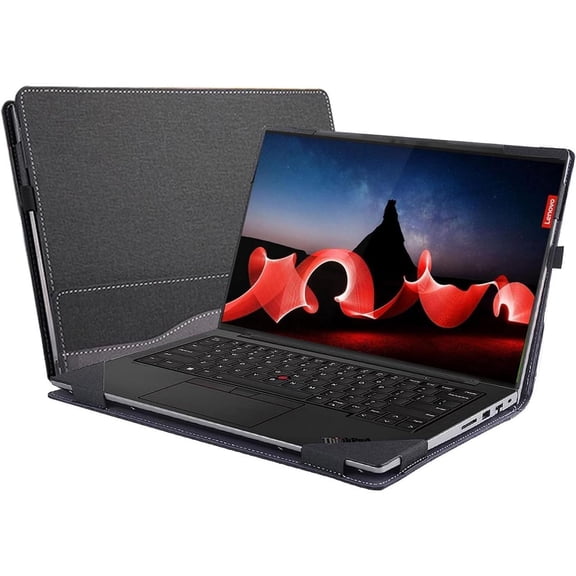 Case for Lenovo ThinkPad X1 Carbon Gen 10 / Gen 9 / Yoga Gen 8 / Yoga Gen 7 / Yoga Gen 6 14 inch, Notebook Sleeve Cover Accessories PU Leather Shell Protective Laptop Cover