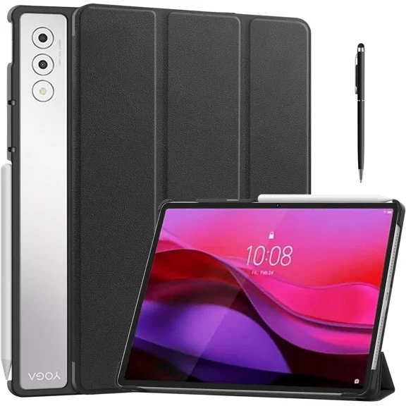 Case for Lenovo Yoga Tab Plus 12.7 inch 2025 TB520FU, Slim Smart Cover Lightweight Hard Shell Protective Cover with Multi-Angle Stand, Universal Stylus Pen