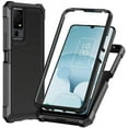 thumbnail image 1 of Case for Lively Jitterbug Smart 4/ TCL 40 XL / TCL 40T [Tempered Glass Screen Protector], Front Frame, Rugged Drop Protection, Full-Body Protection for Lively Jitterbug Smart 4 - Black, 1 of 5