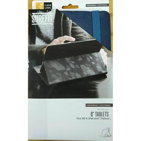 Case Logic Surefit Universal Slim Folio For 8" Tablets - Dress Blue Indigo