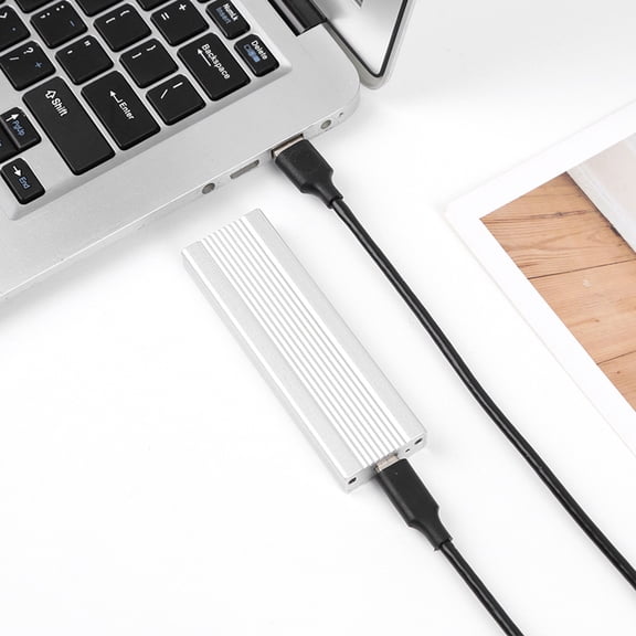 Case M.2 NVMe/ Dual Protocol Mobile Hard Disk Case USB3.1 Type-C External SSD Enclosure Aluminum Alloy Shell Black Not Inclube Hard Disk