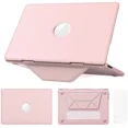 thumbnail image 1 of Case for MacBook Air 15 inch M4 2025 2024 2023 M3 M2 A3241 A3114 A2941 PU Leather Hard Shell Cover with Foldable Kickstand & Keyboard Cover & Logo Cutout, 1 of 7