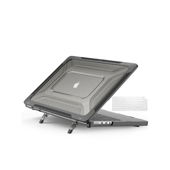 Case for MacBook Pro 14 Inch 2021 2022 Release A2442 with M1 Pro/Max Chip, Heavy Duty Hard Shell Dual Layer Protective Cover with Fold Kickstand and Keyboard Skin for 2021 MacBook Pro 14" with Touch