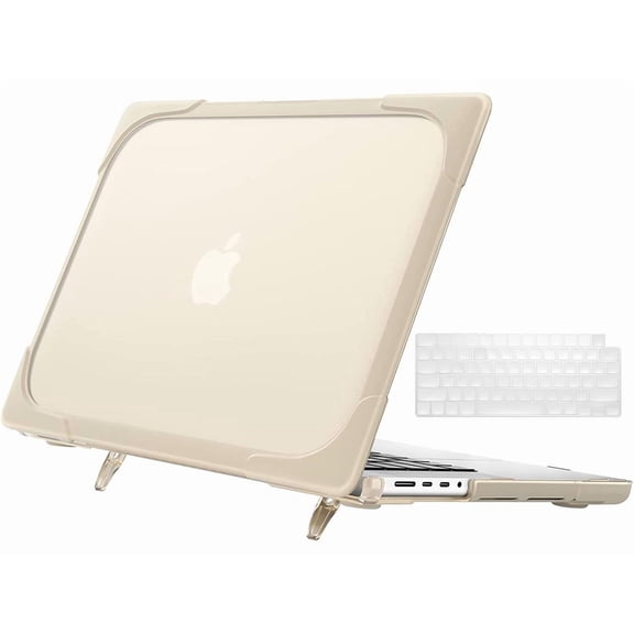 Case for MacBook Pro 14 inch 2023 2022 2021 M2 A2779 A2442 M1 Chip with Touch ID, Heavy Duty Hard Protective Cover Shell with Kickstand, Keyboard Skin