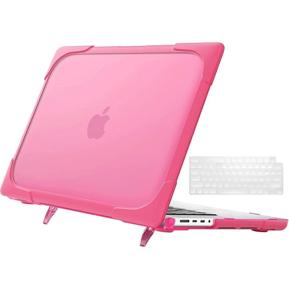 Case For MacBook Pro 14 inch 2024 2023 2022 2021 Release M3 A2918 A2992 M2 A2779 M1 A2442 Pro Max, Hard Protective Cover Shell with Stand and Keyboard Skin