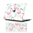 thumbnail image 1 of Case for MacBook Pro 15 inch with Keyboard Cover, MacBook Pro 15 inch Case A1707 A1990, GMYLE Floral Snap on Hard Shell Case Cover Keyboard Skin Set (Cute Flamingo), 1 of 3