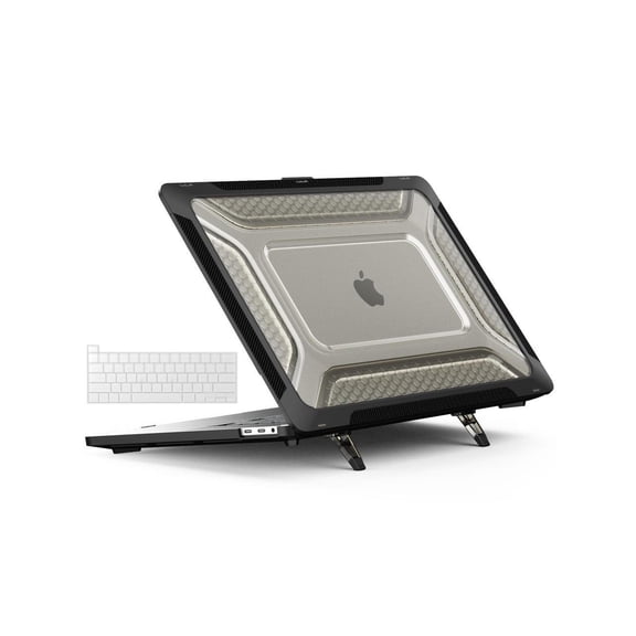 Case for MacBook Pro 16 inch 2021 2022 Release A2485 M1 Pro/Max with Liquid Retina XDR Display Touch ID, Heavy Duty Plastic Hard Shell Case with Fold Kickstand & Keyboard Cover Skin