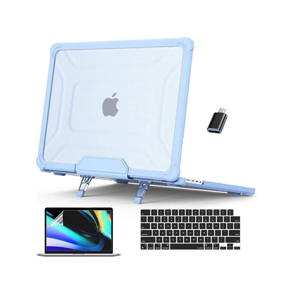 Case for MacBook Pro 16 inch Case 2023 2022 2021 Release M3 A2991 M2 A2780 M1 A2485 Pro Max Chip, Laptop Hard Cover with Kickstand, Keyboard Skin, Screen Protector, Camera Cover USB C Adapter
