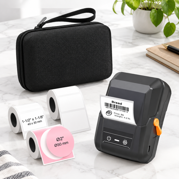 Case + Machine + 3 Tapes (Set 1) T50m Pro Label Maker with Storage Case