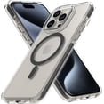thumbnail image 1 of Case Made for iPhone 15 Pro 6.1 Inch (Compatible with MagSafe) Anti-Yellow Clear Phone Case Anti-Scratch Shockproof Protective Slim Case for Women Men - Gray, 1 of 12